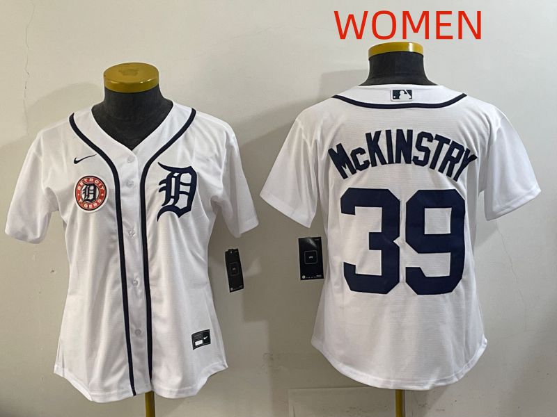 Women Detroit Tigers #39 Mckinstry White Game Nike MLB Jersey style 004
